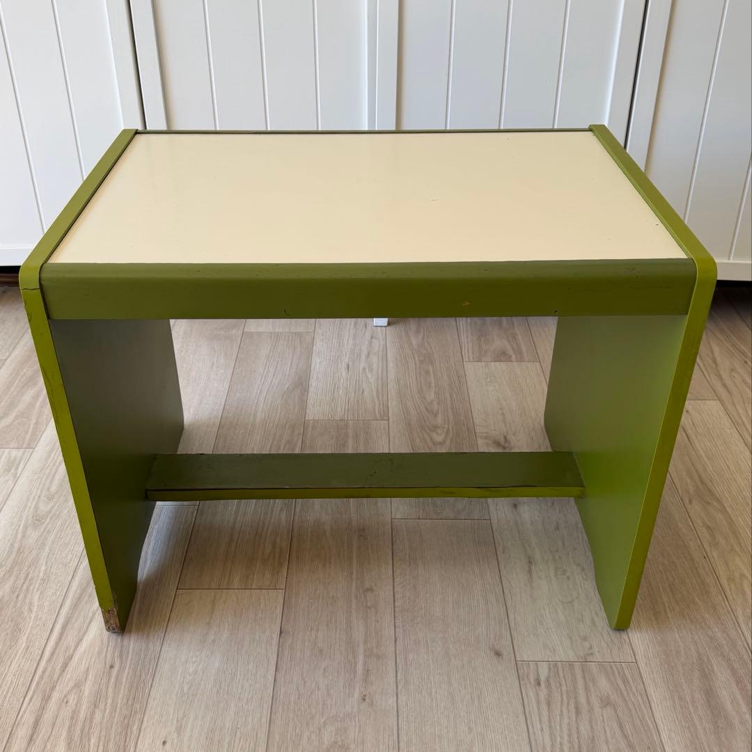 ③テーブル 昭和レトロポップ ソファ テーブル セット グリーンストライプ