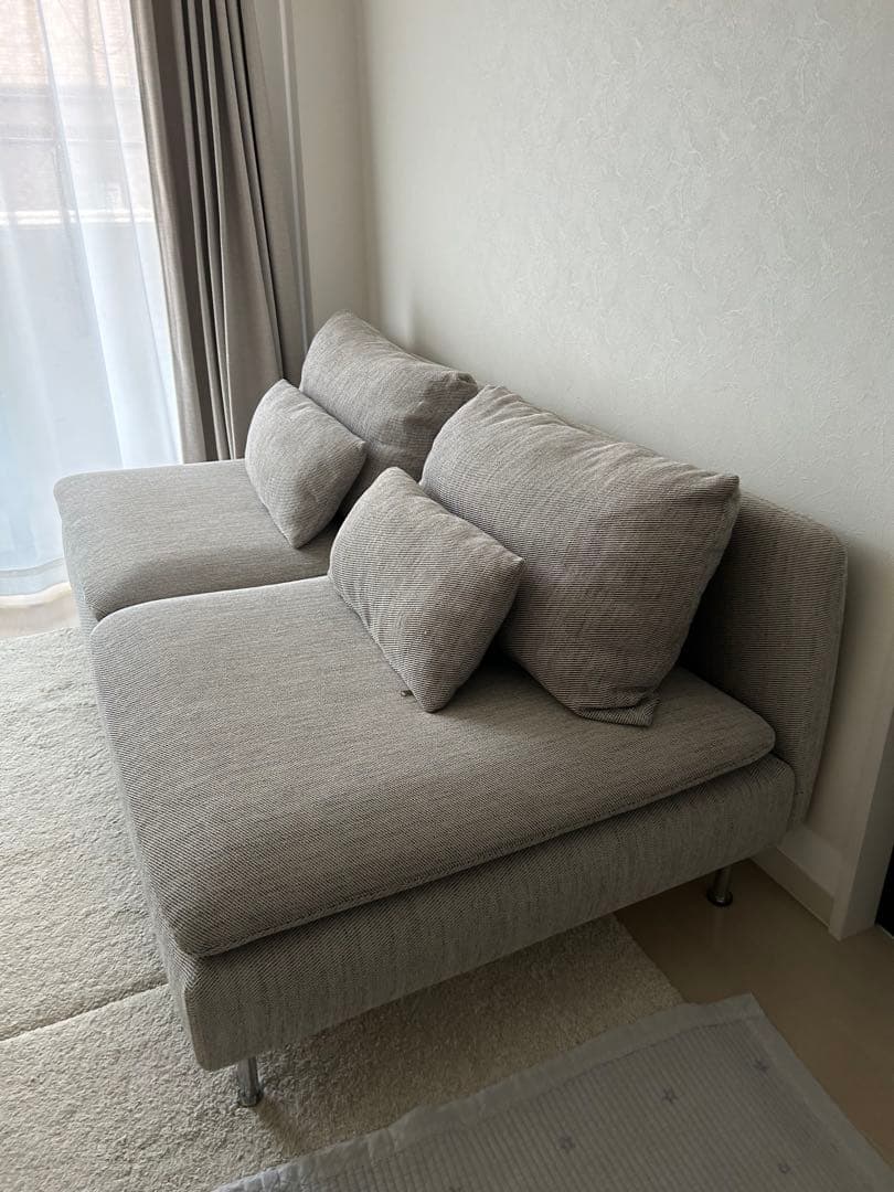 IKEA ソーデルハムン3人掛け　ヴィーアルプ ベージュ/ブラウン