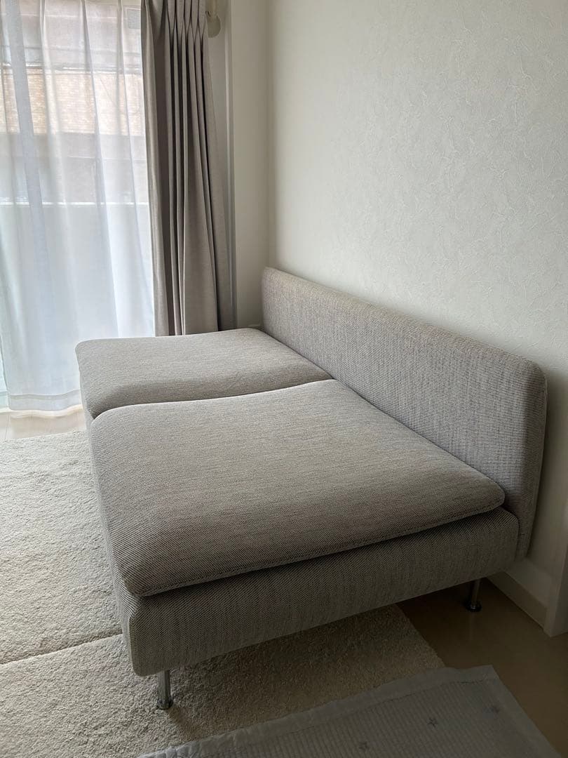 IKEA ソーデルハムン3人掛け　ヴィーアルプ ベージュ/ブラウン