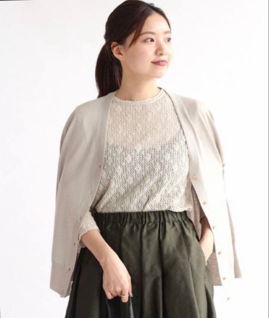 IENA ストレッチレースプルオーバー