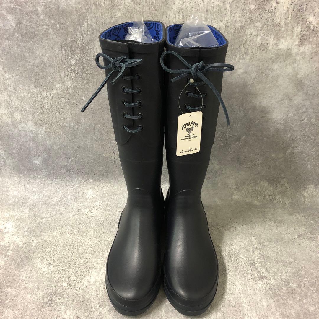 フォロー割■AIGLE BLUEBLUレインブーツ ネイビー ハリランH.R.M