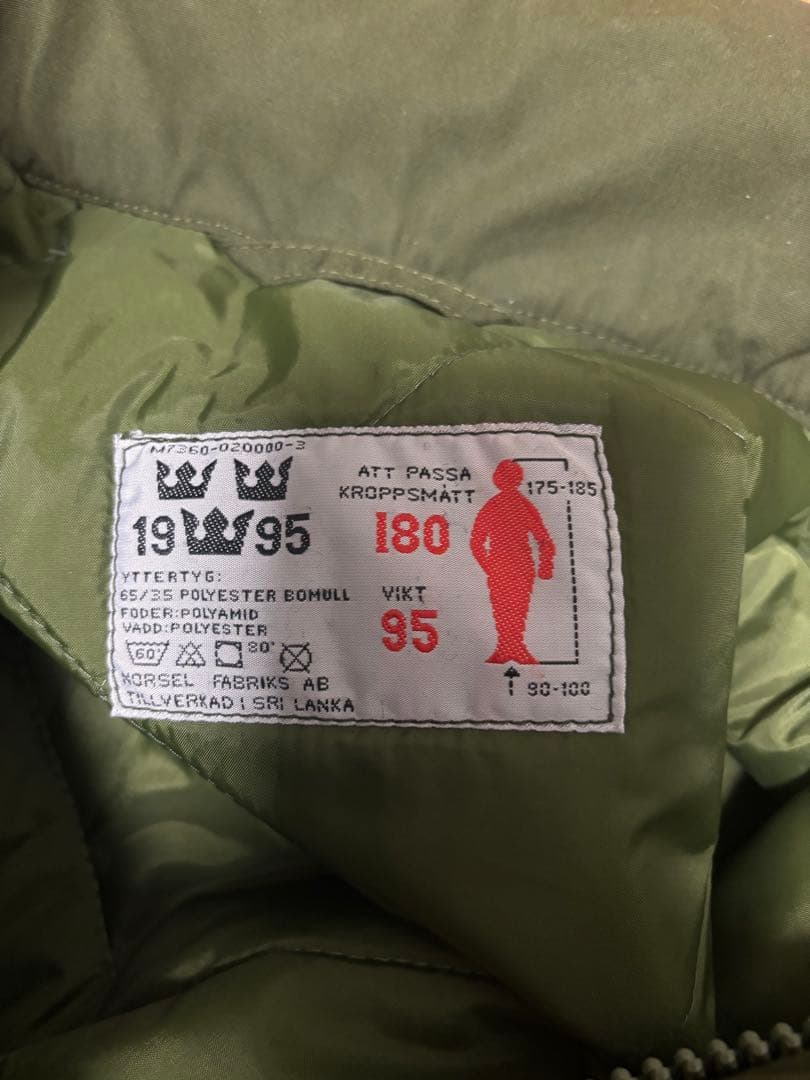 スウェーデン軍　デットストックM90 サイズ180