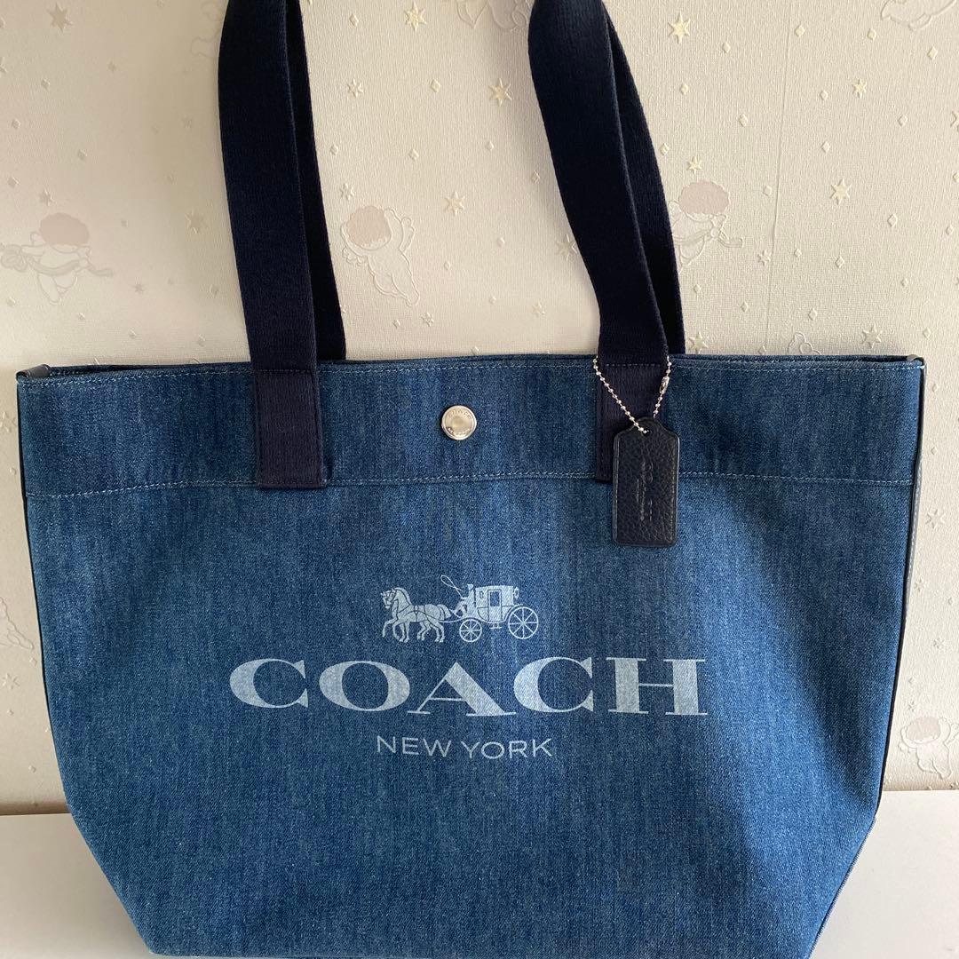 COACH デニムトートバッグ