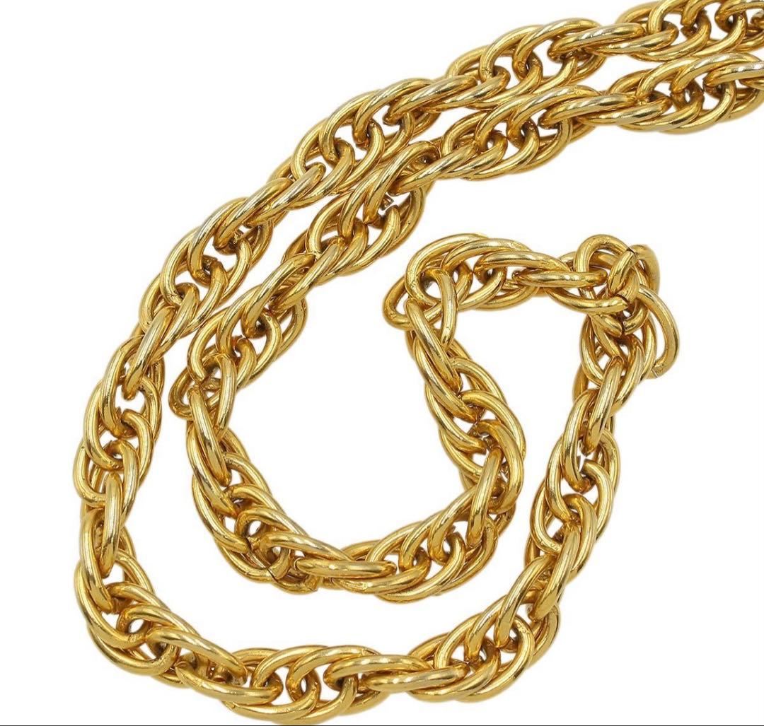 S2330 美品 シャネル ココマーク メダルモチーフ ロングチェーンネックレス