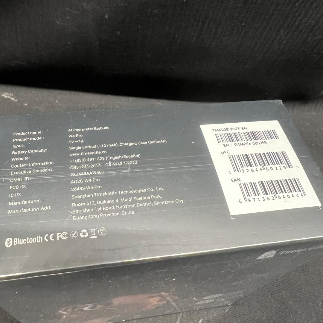 〇Db左1088 新品未開封 Timekettle W4 Pro イヤホン 翻訳