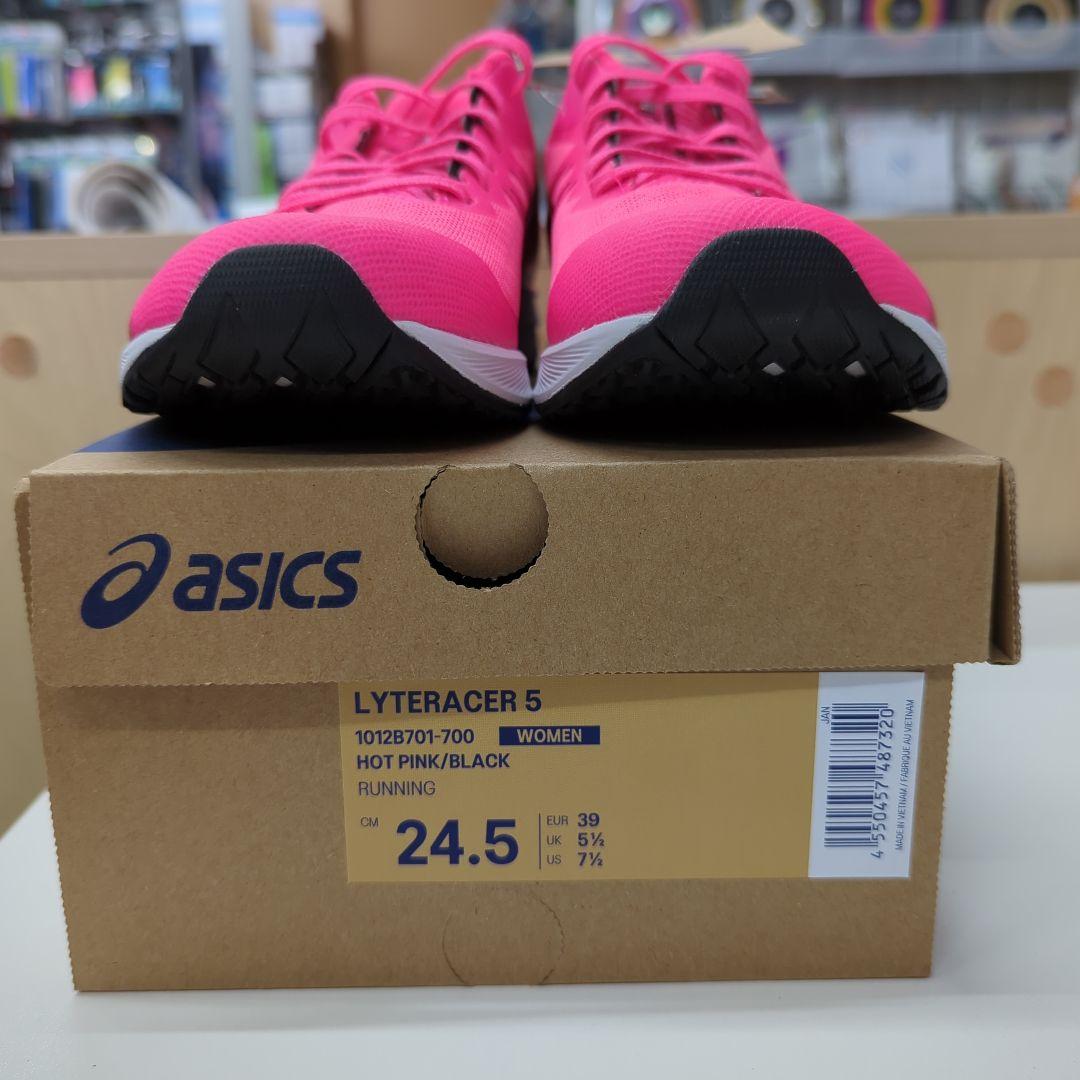 アシックス　24.5 ピンク　レディース　ランニングシューズ