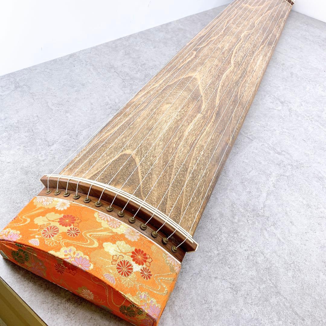 琴 13弦 すだれ彫り 並甲 弦楽器 和楽器 蒔絵