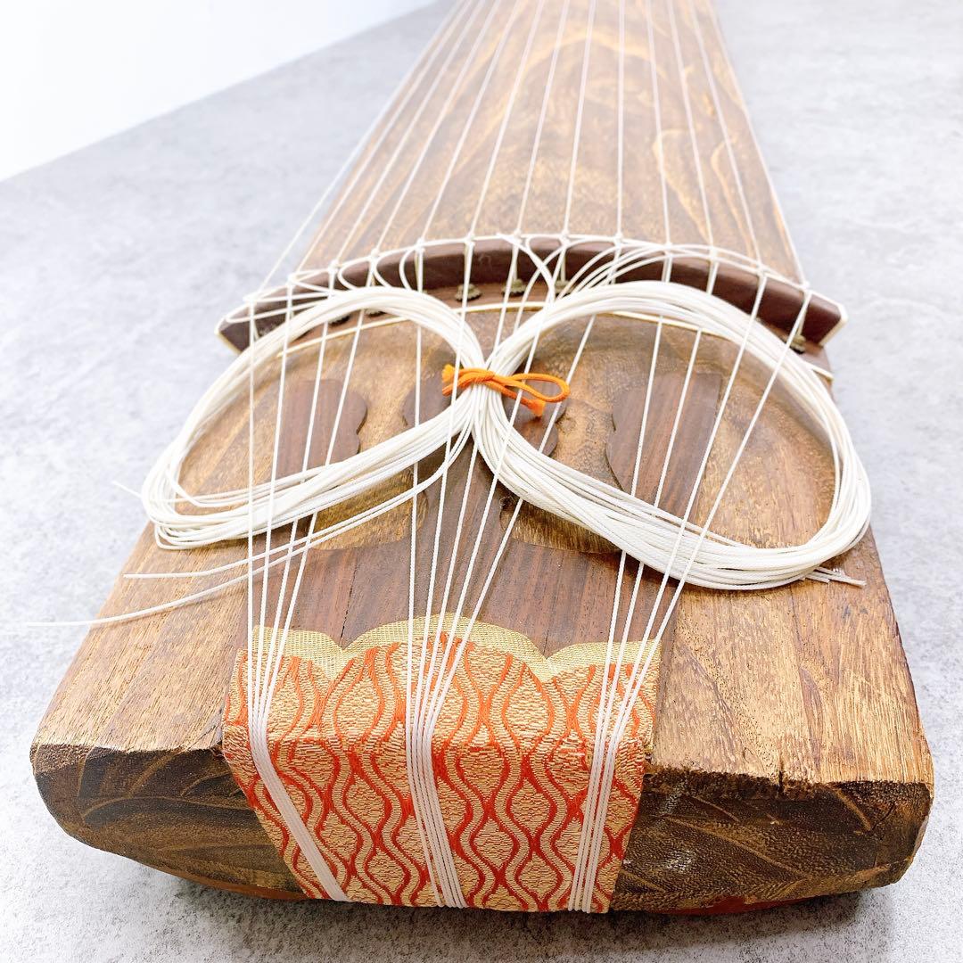 琴 13弦 すだれ彫り 並甲 弦楽器 和楽器 蒔絵