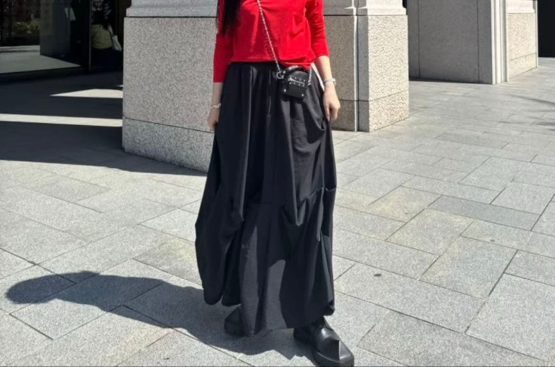 ぞうねこちゃんねる　ASYMM ピントリックスパンツブラック　Lサイズ