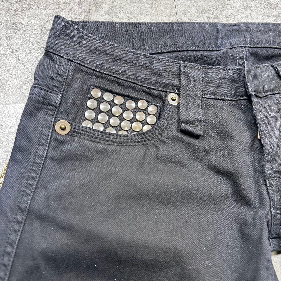 00s【archive】studs black pants/Y2K/opium◎