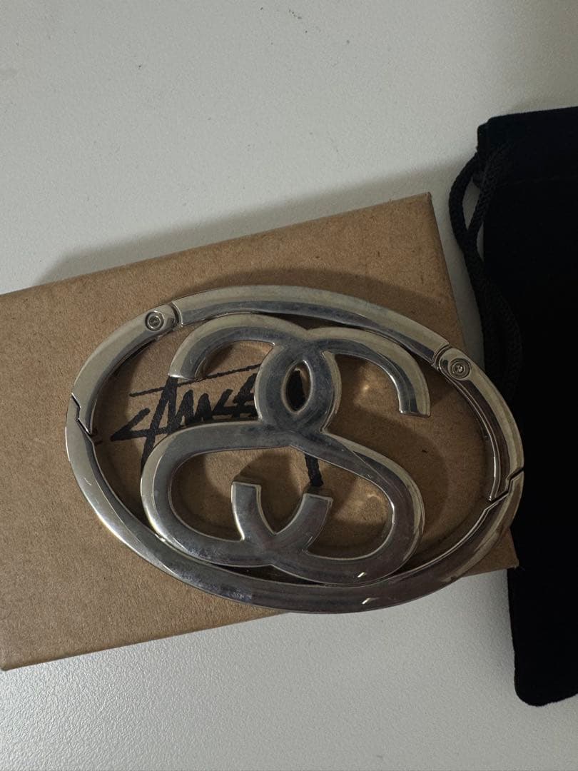 Stussy SS LINK CARABINER Silver カラビナ