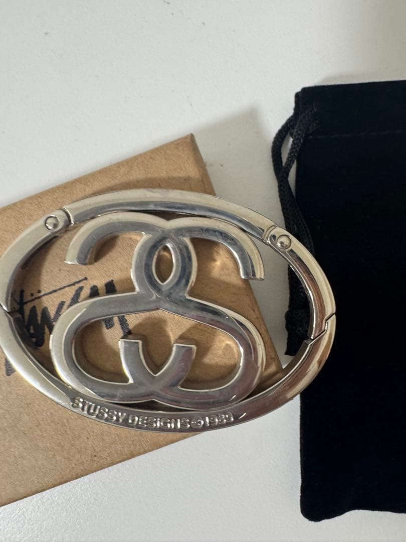 Stussy SS LINK CARABINER Silver カラビナ