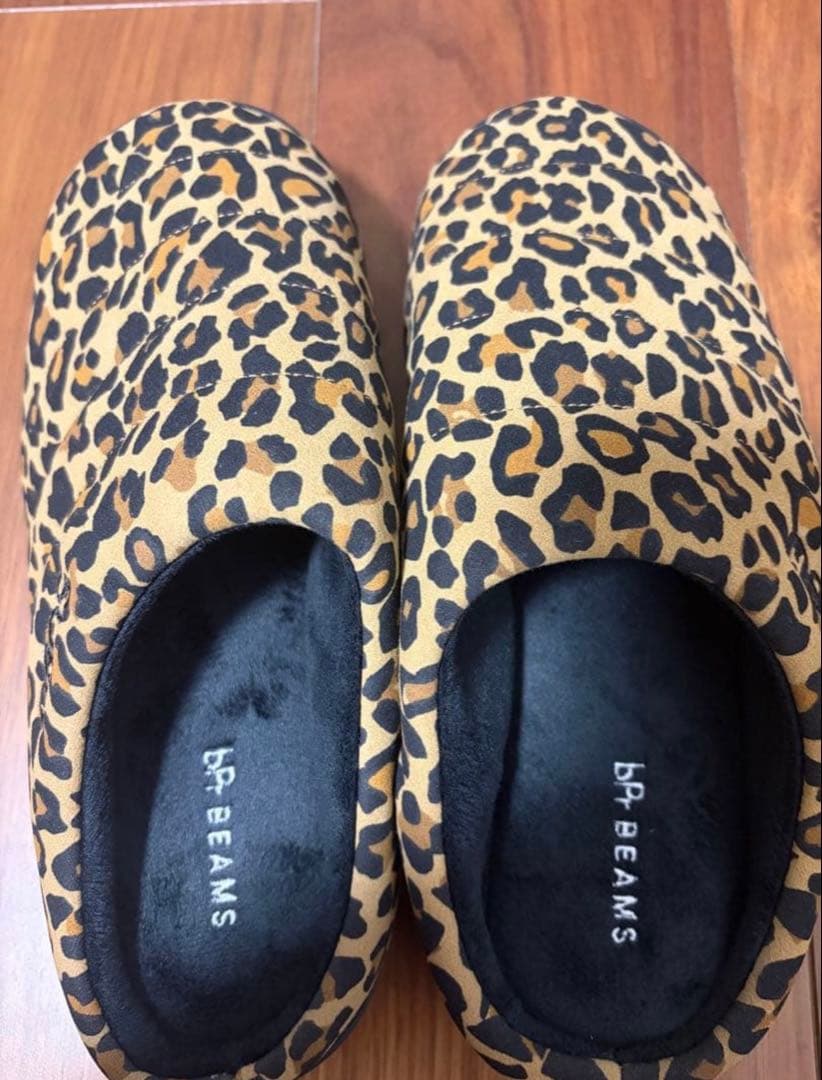 SUBU✖︎BEAMS コラボ　ヒョウ柄　サンダル　スリッポン①（24-25.5)
