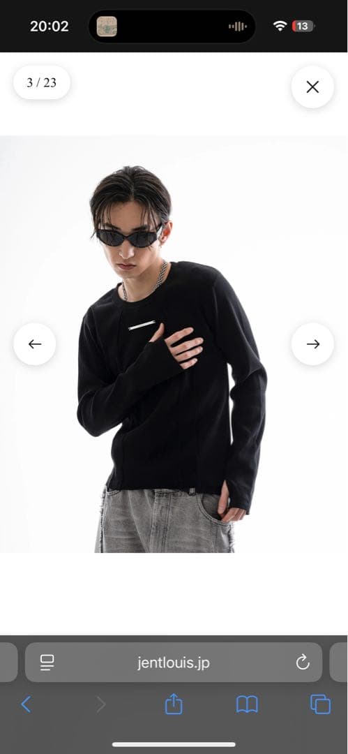 Jentlouis Rib Long Sleeve Tee 新品未使用