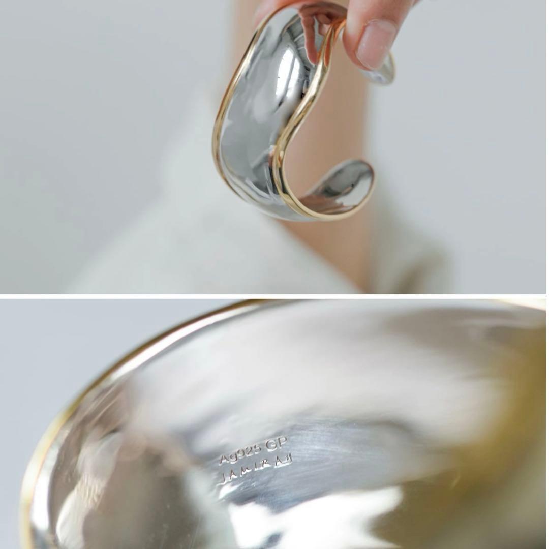 アクセサリー JAMIRAY Wavy silver bangle