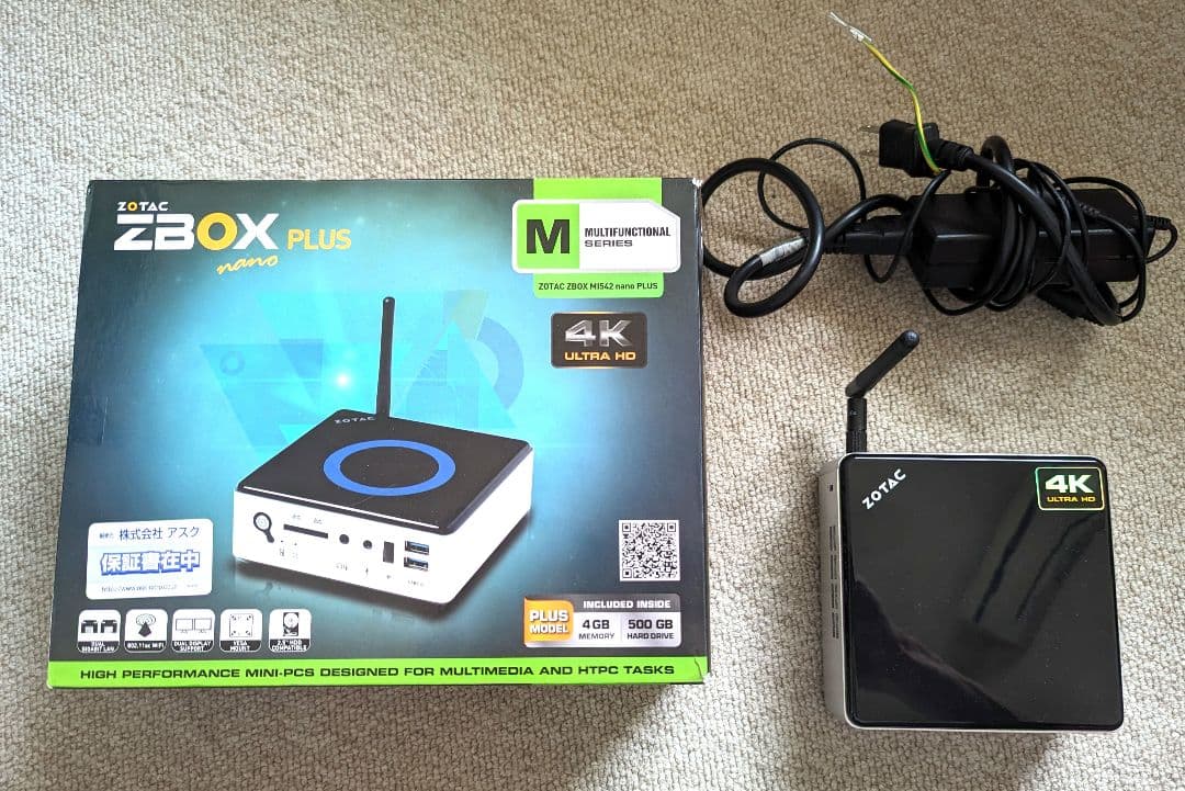 【ミニPC】ZOTAC ZBOX NANO MI542 PLUS