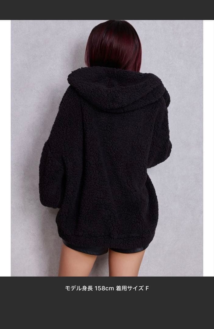 新品未使用 GYDA ボアパーカー ブラック F 完売品