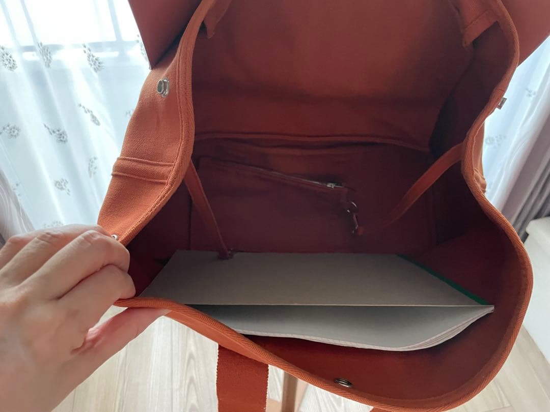 HERMES オレンジ ビジネスバッグ