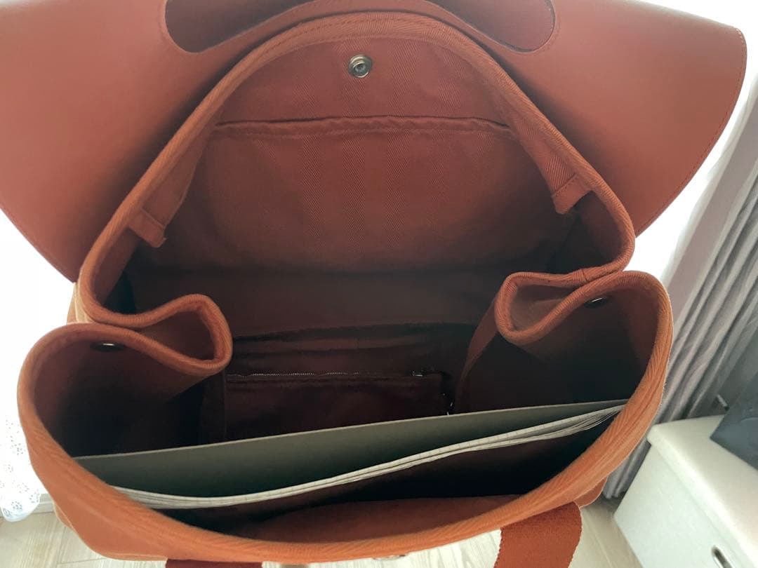 HERMES オレンジ ビジネスバッグ