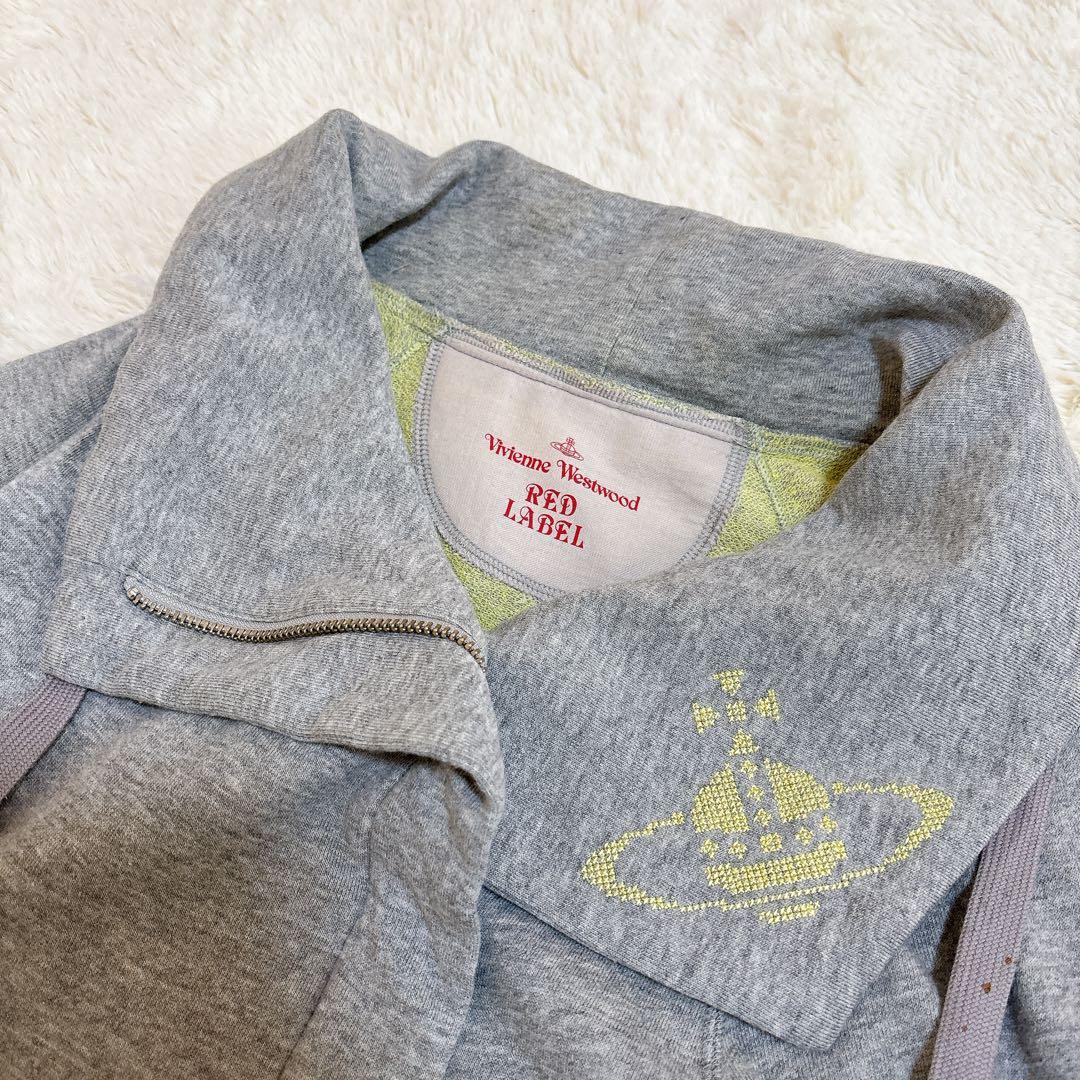 ヴィヴィアンウエストウッド レッドレーベル 変形 ジップパーカー オーブ アシメ