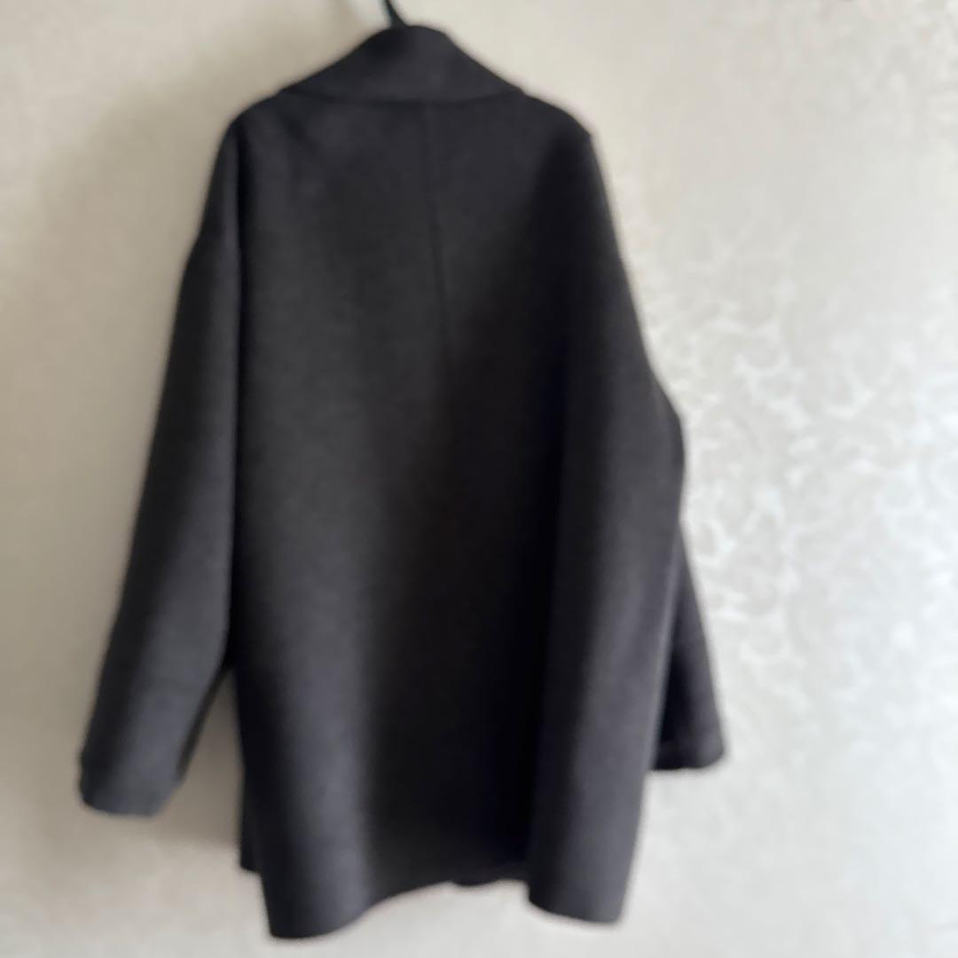 e.n. ダークグレー オーバーサイズ ダブルブレスト コート【美品】