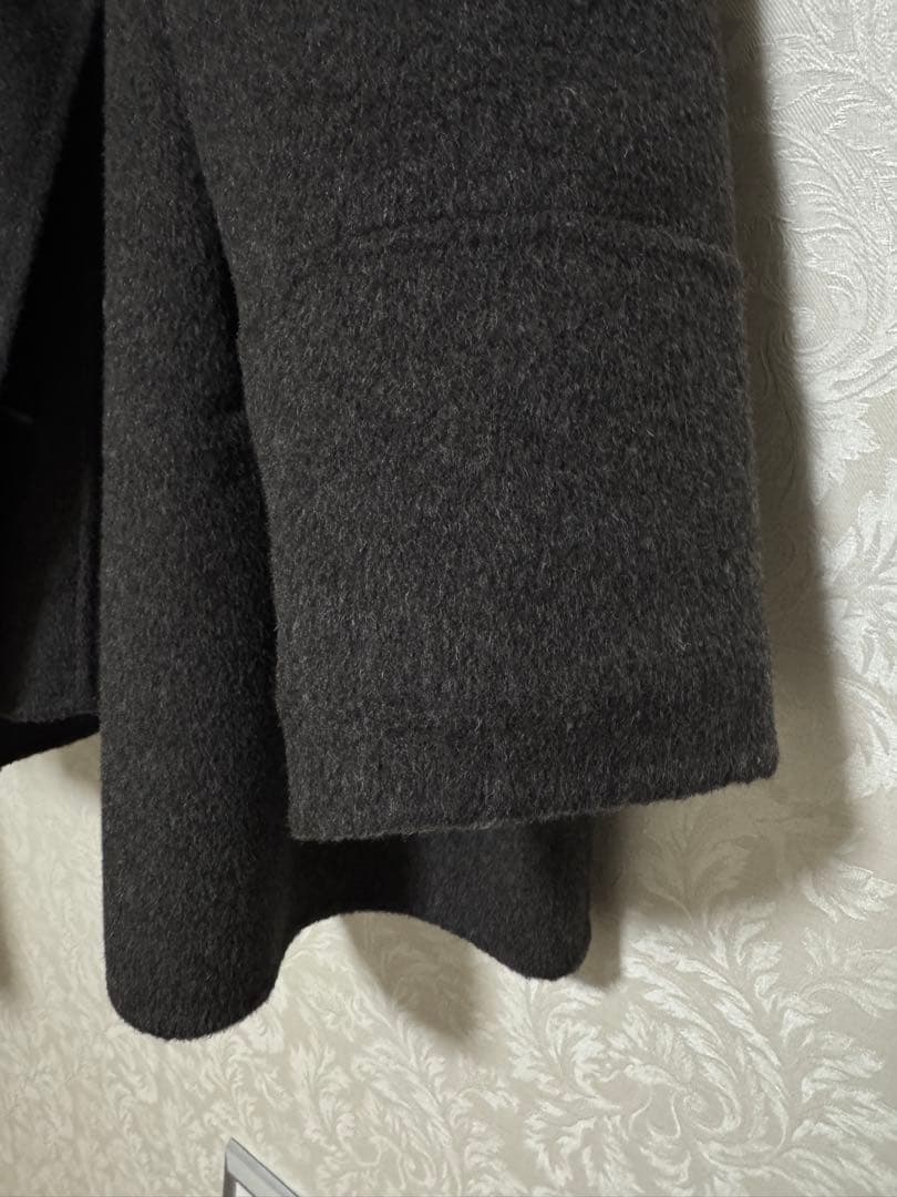 e.n. ダークグレー オーバーサイズ ダブルブレスト コート【美品】