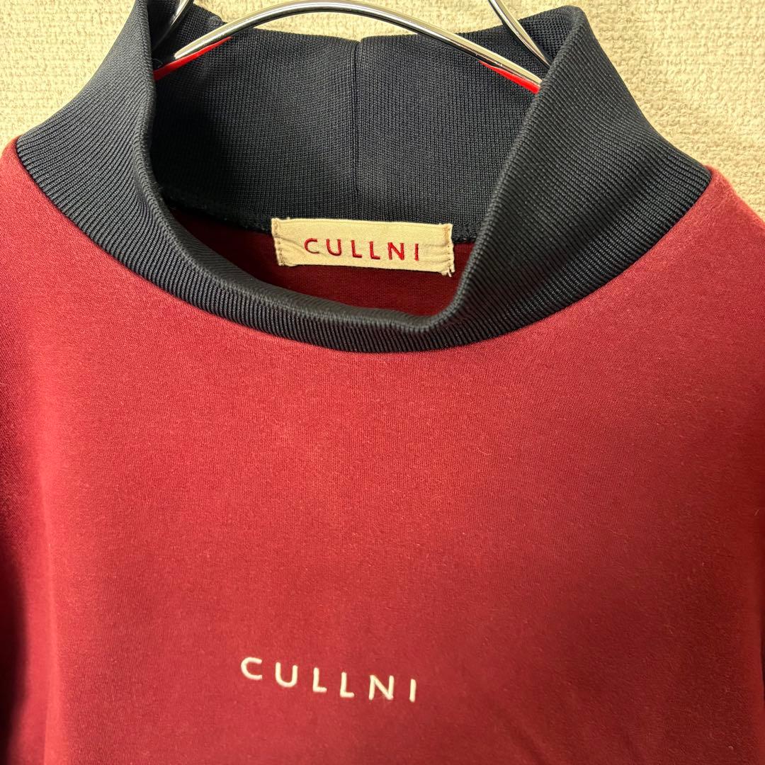 CULLNI 2020SS別注ロゴ刺繍モックネックプルオーバースウェット