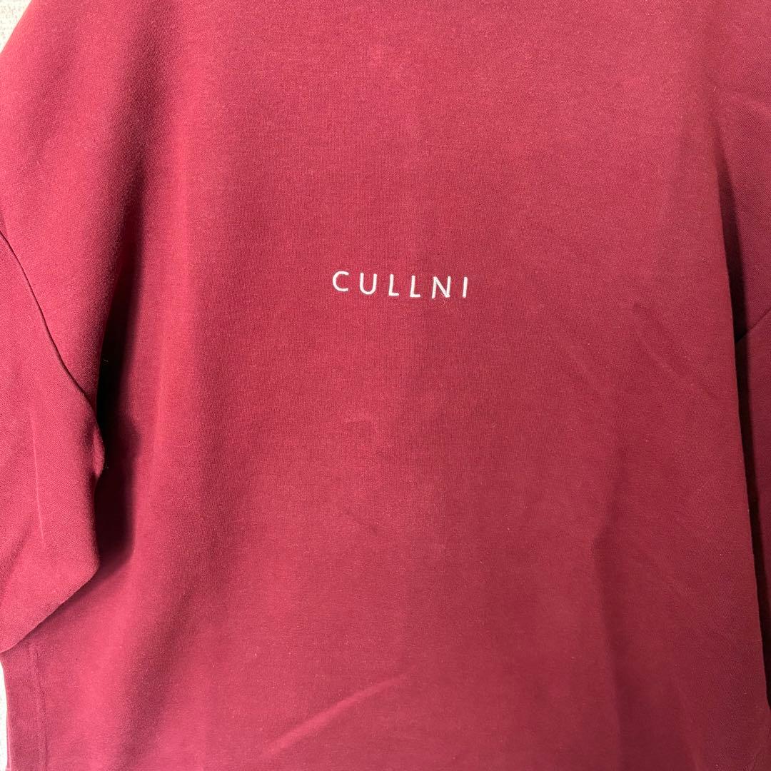 CULLNI 2020SS別注ロゴ刺繍モックネックプルオーバースウェット