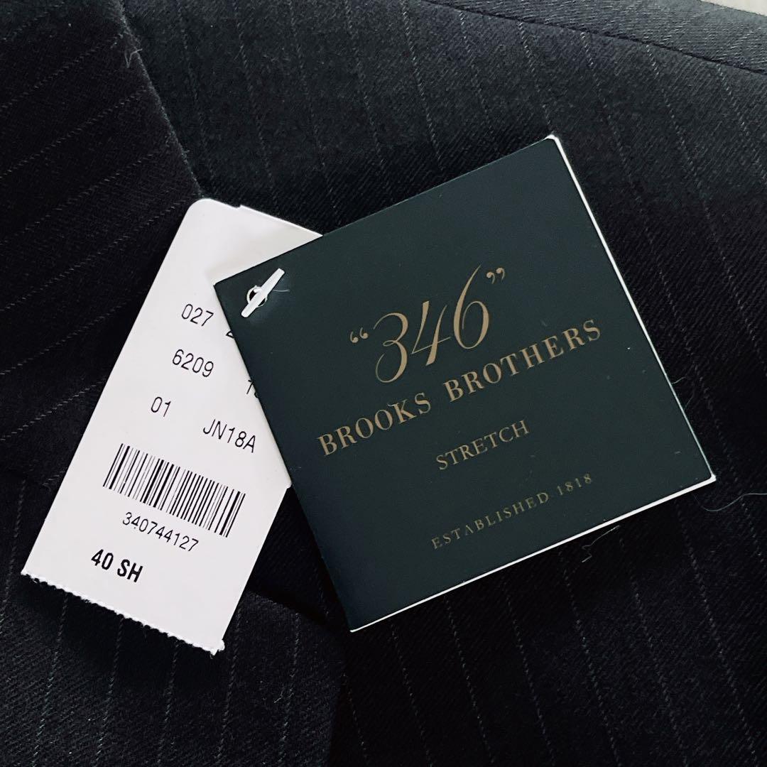 新品タグ付き✨【ブルックスブラザーズ】スーツ 黒 ストライプ 上40下W36