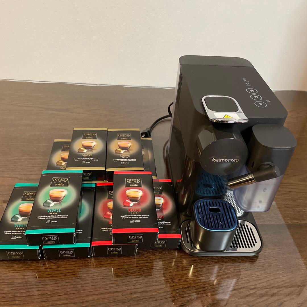 美品　Nespresso ラティシマ.ワンプラス F121-BK-W カプセル付