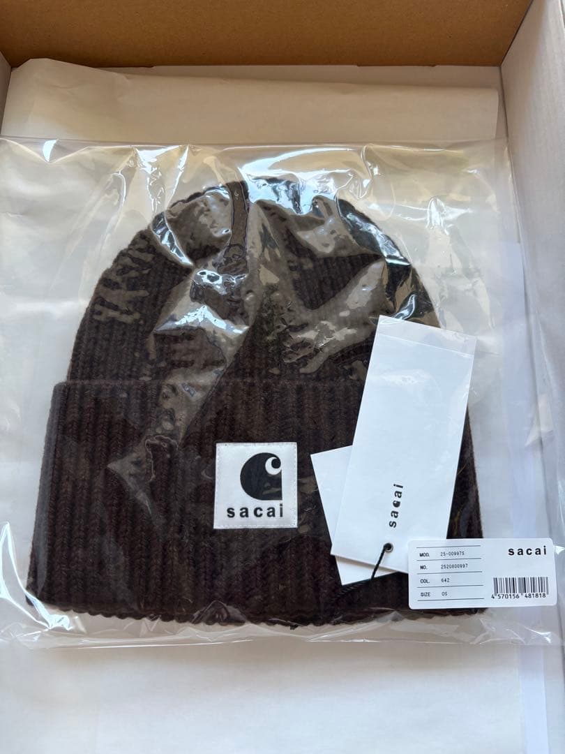 sacai×Carhartt 25aw WIP Wool Knit Beanie
