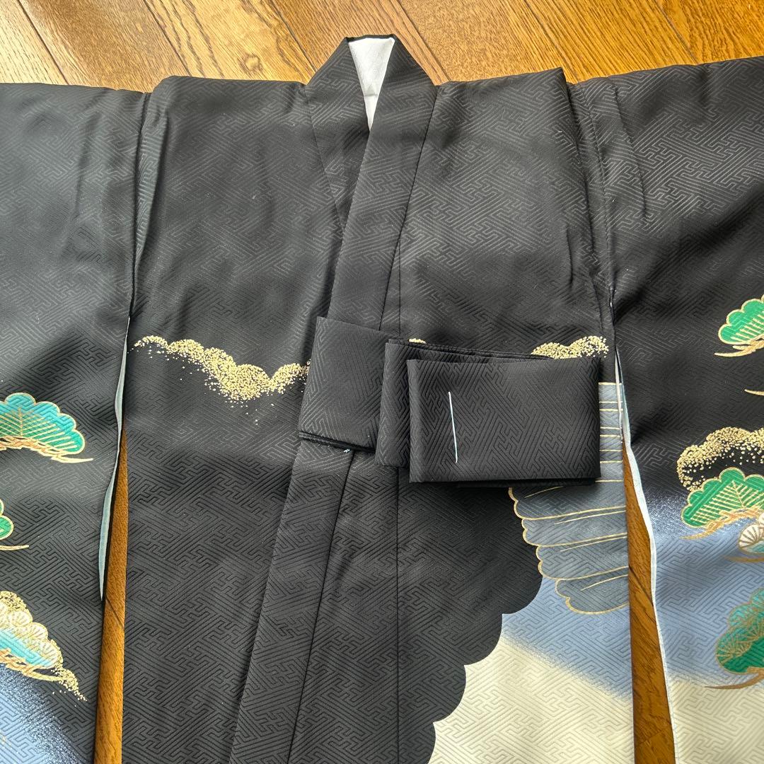 新品　正絹お宮参り　祝着　七五三　お宮詣り　長襦袢付　仕付け糸付　男の子　男児