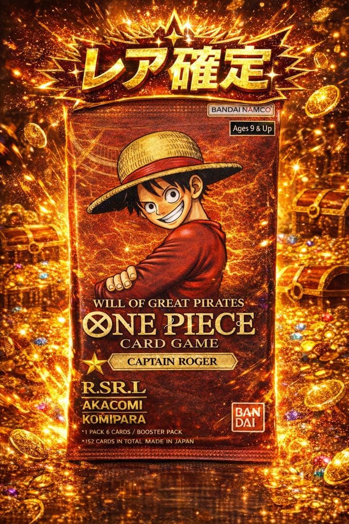 ワンピース カードゲーム受け継がれる意志 1パックOP-13 ルフィ付き完備品