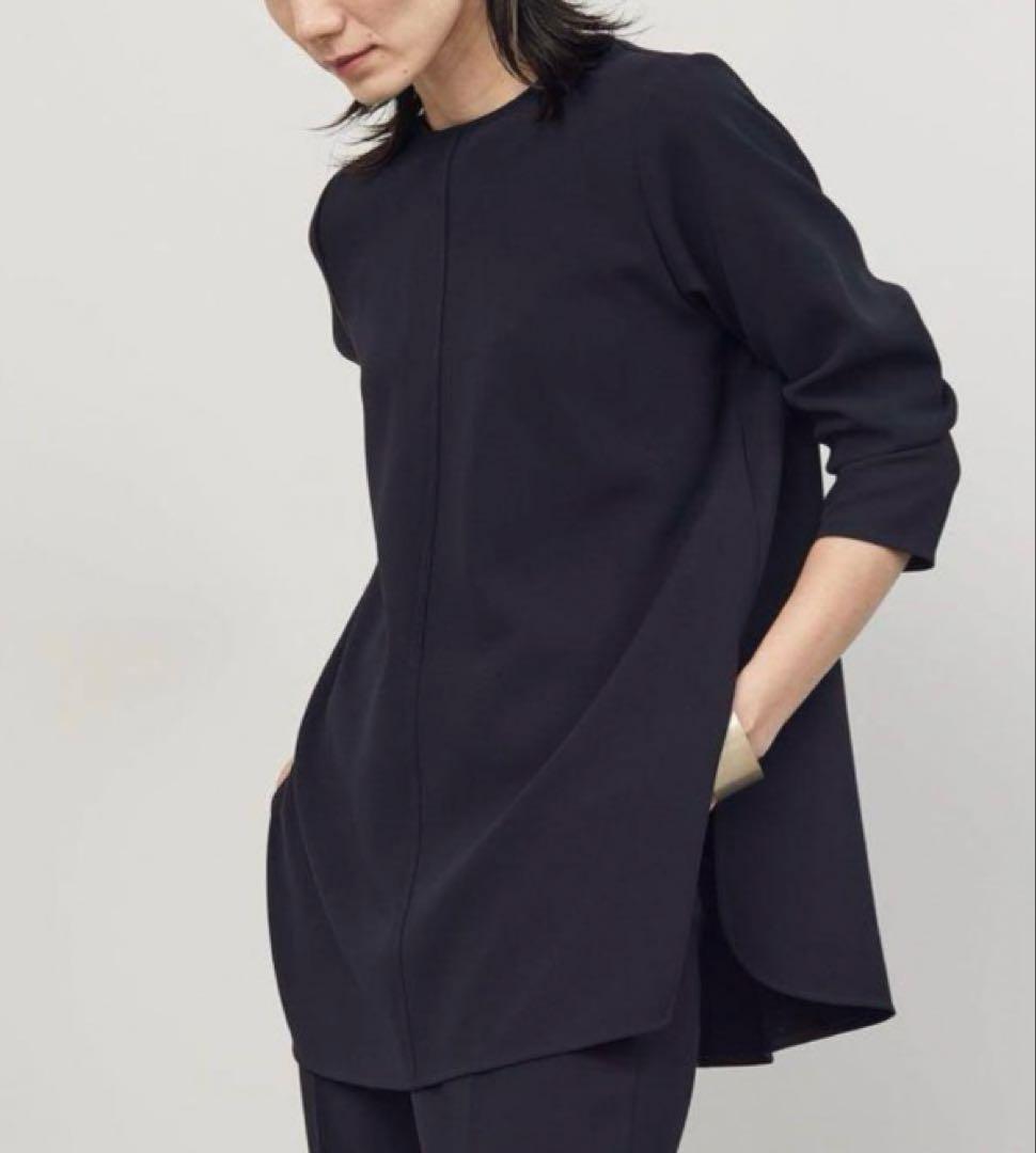 ソージュ☆Aラインチュニックブラウス ネイビー M リニューアル前の完売品 美品