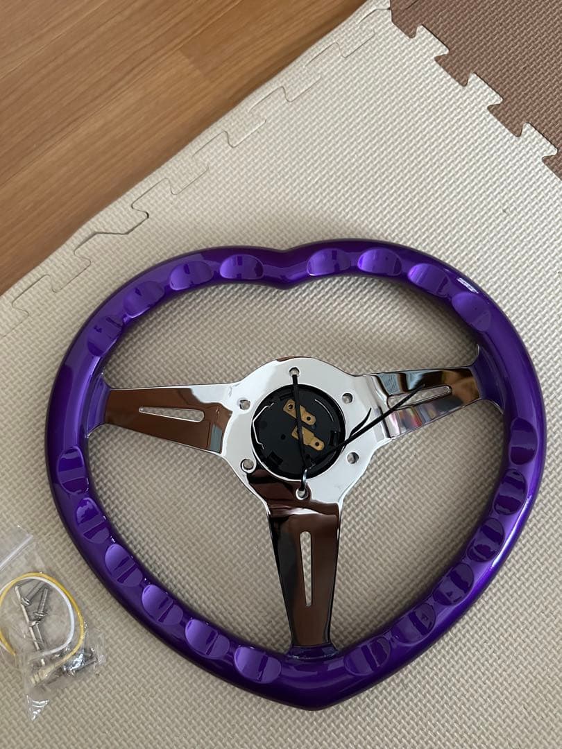 ハート ステアリング 新品未使用 旧車 街道レーサー ウッド