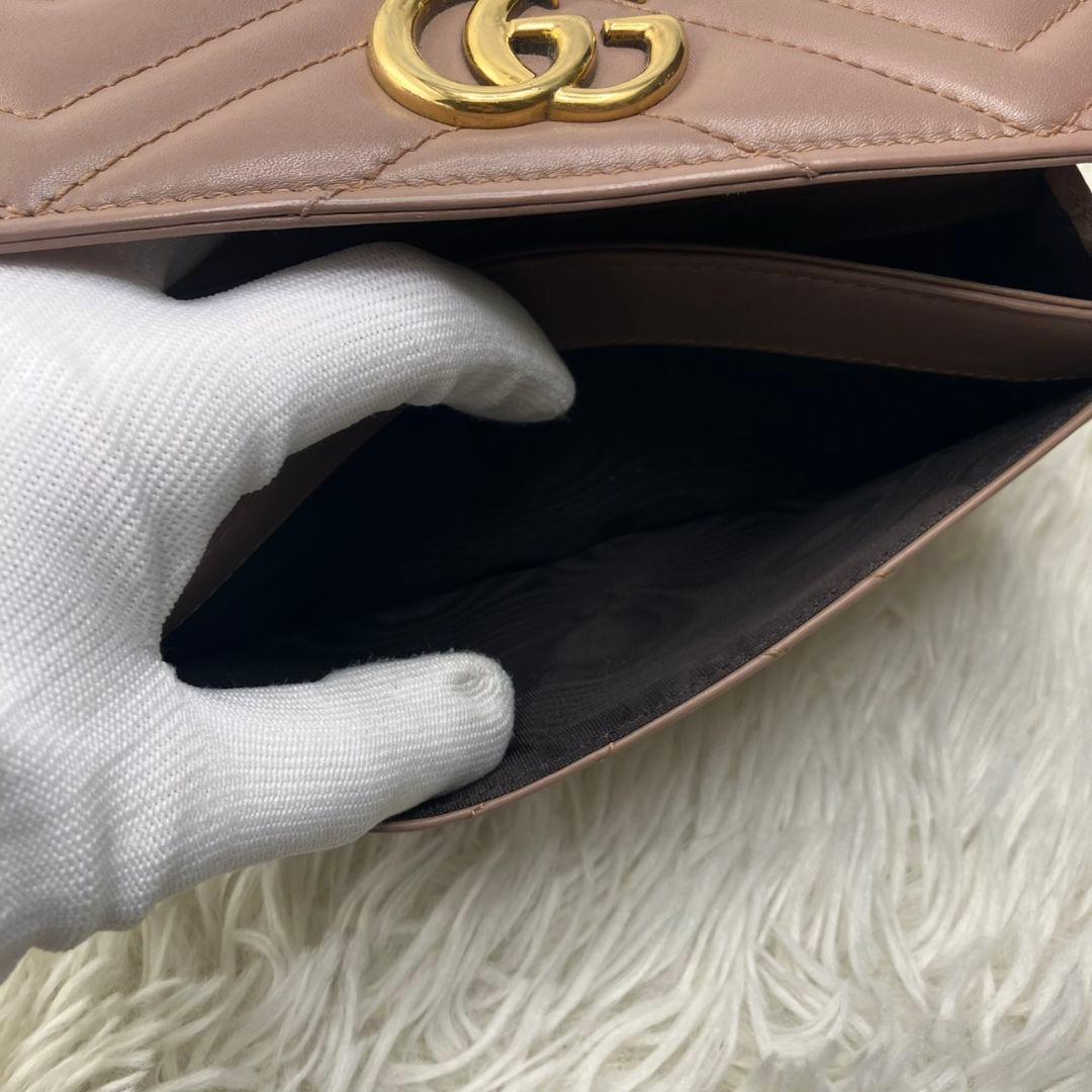 極美品❤️ グッチ　GGマーモント　 コンチネンタルウォレット　ダブルG