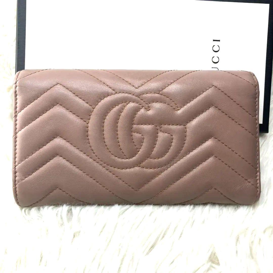 極美品❤️ グッチ　GGマーモント　 コンチネンタルウォレット　ダブルG