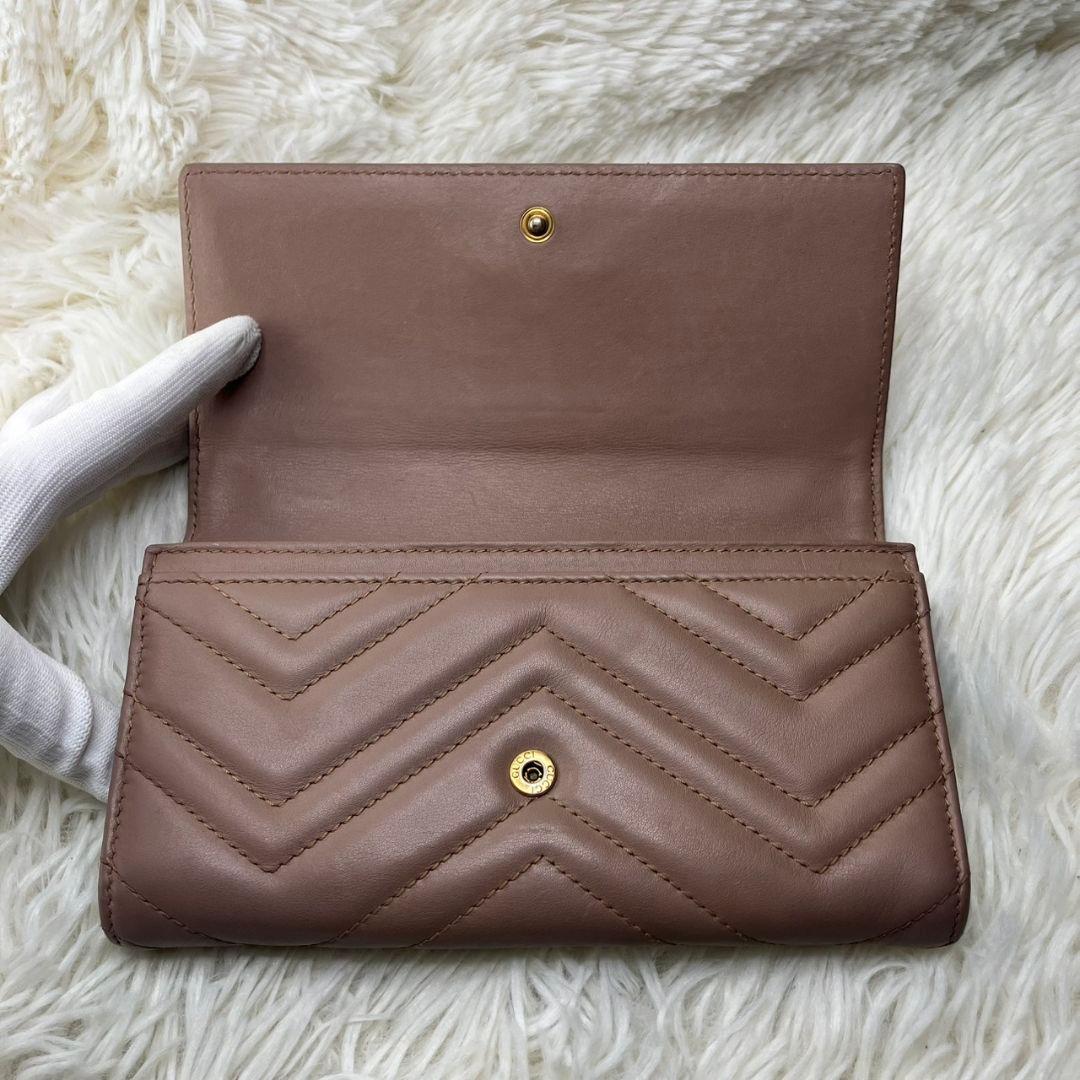 極美品❤️ グッチ　GGマーモント　 コンチネンタルウォレット　ダブルG