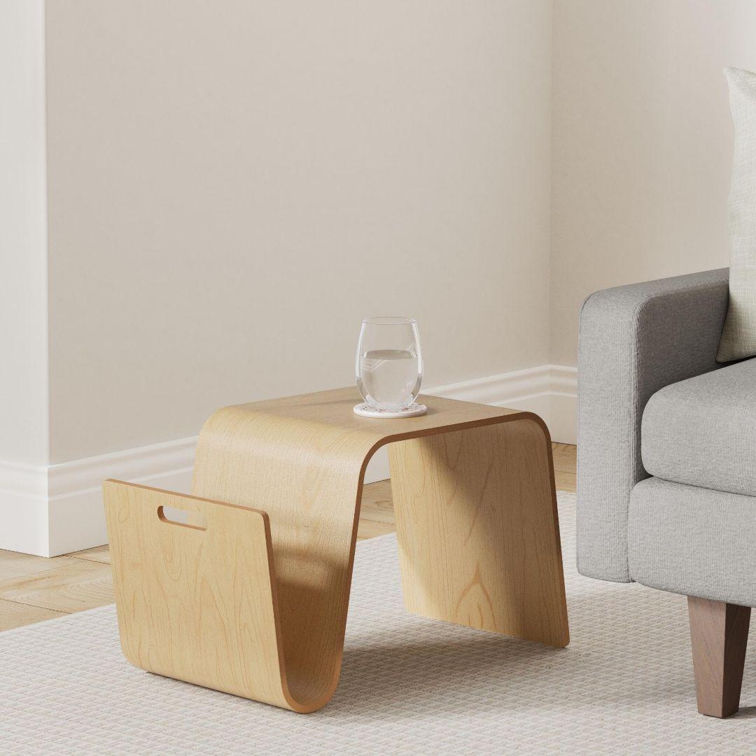 高級家具　Offi オフィ MagTable マグテーブル 木製 サイドテーブル