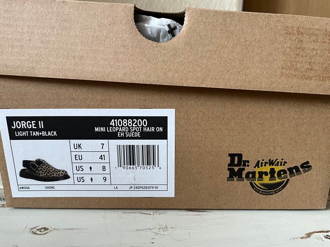 限定価格Dr. Martens JORGEⅡ UK７レオパード　ヒョウ柄