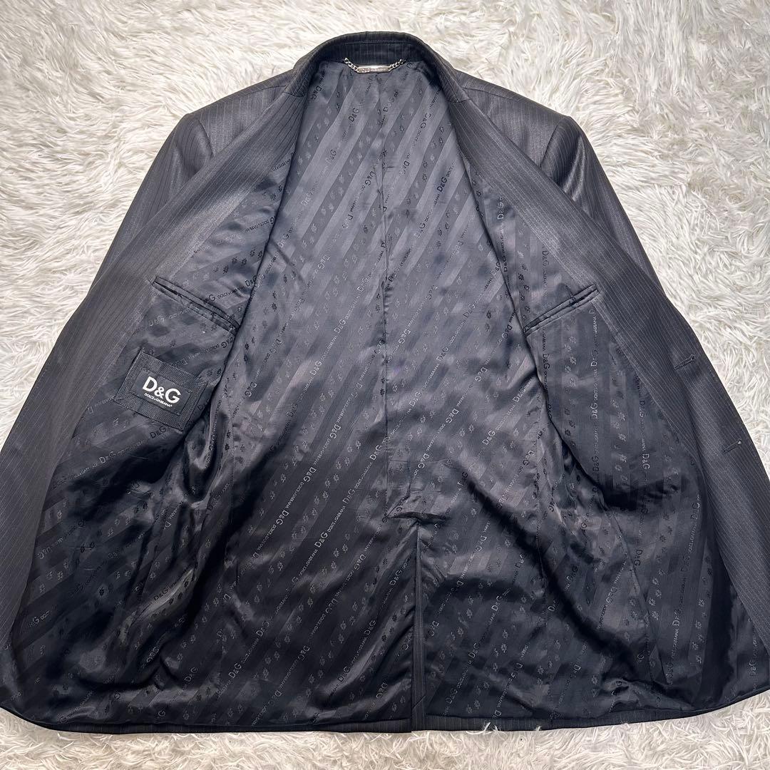 極美品 D&G ドルチェ＆ガッバーナ セットアップ 光沢 総柄 総裏 48