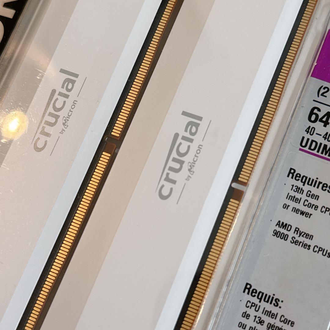 【新品】Crucial DDR5 Pro 64GB 32Gx2 6400MHz
