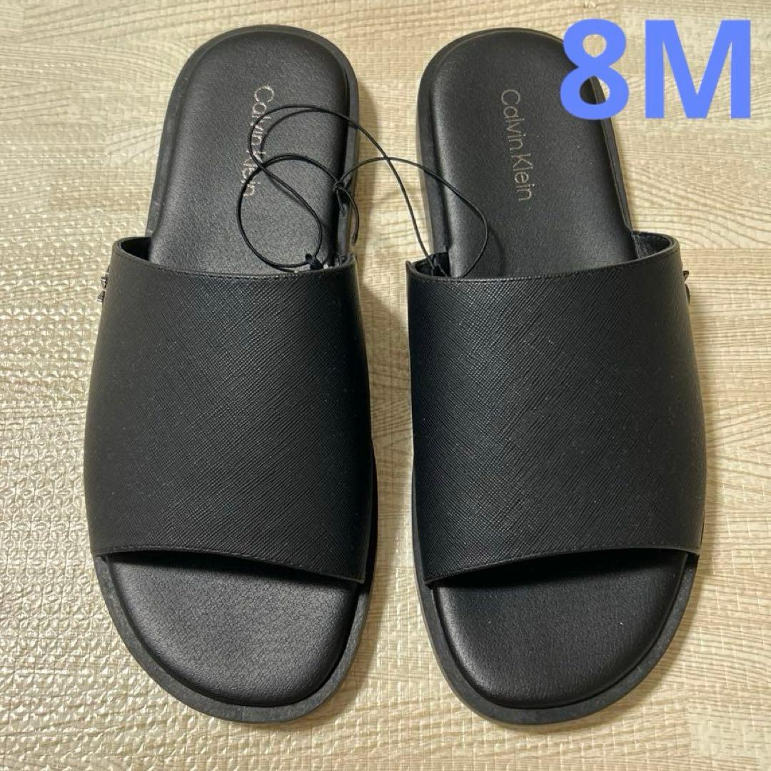 （海外限定・国内未入荷）カルバンクライン　サフィアーノレザーサンダル US8M