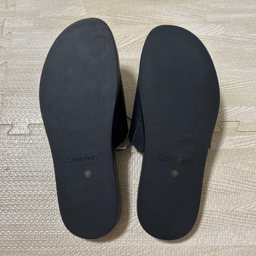 （海外限定・国内未入荷）カルバンクライン　サフィアーノレザーサンダル US8M