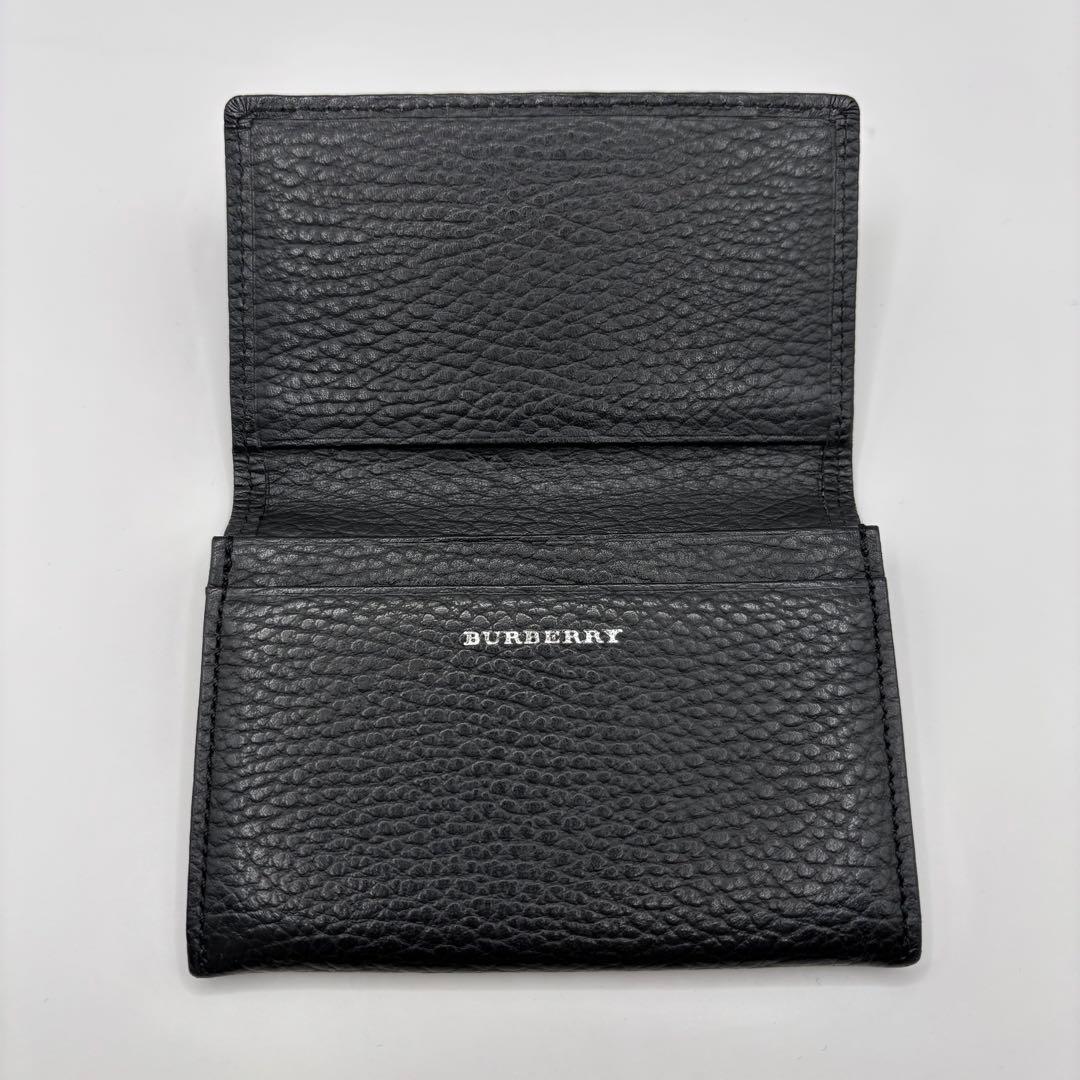 BURBERRY 名刺ケース　カードケース　ブラック　ノバチェック　レザー