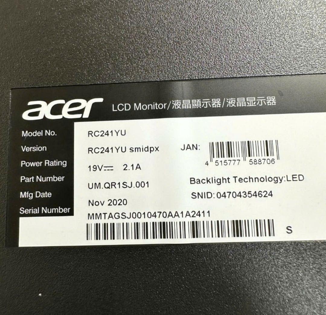 acer LEDモニター WQHD