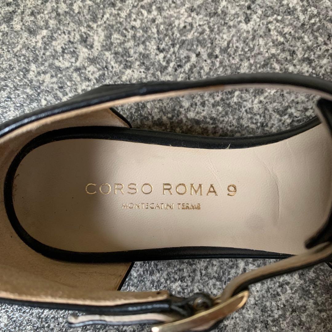 コルソローマノーヴェCORSO ROMA 9グルカサンダル/サイズ37ブラック
