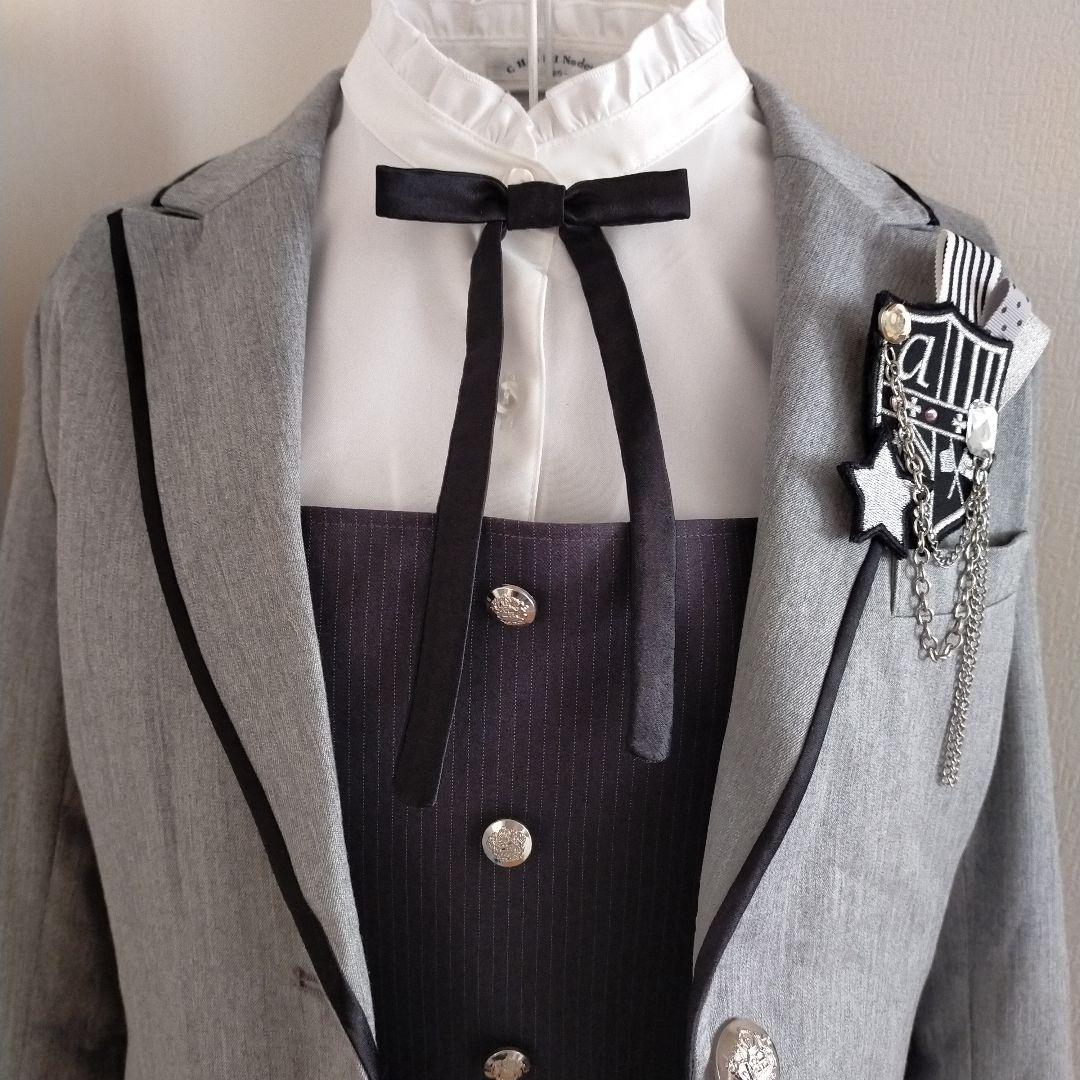 【美品】アリサナ　卒服　卒業式　165　フォーマルパンツスーツ　グレー