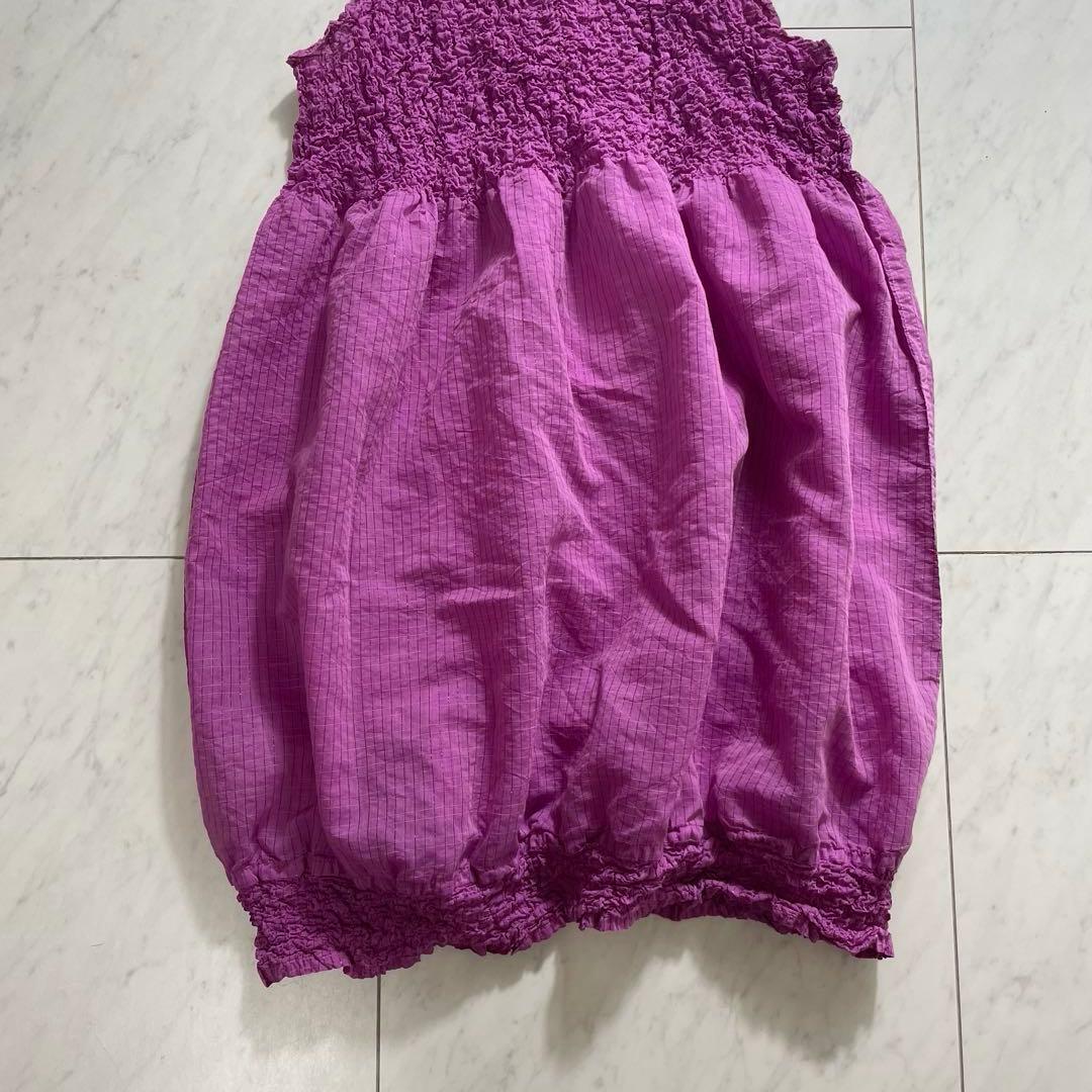 me ISSEY MIYAKE ノースリーブトップス シワ加工切り替え