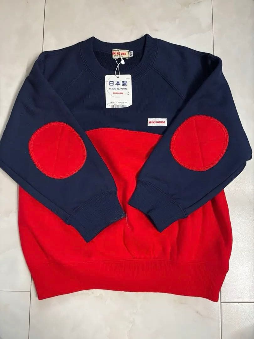 miki HOUSE トレーナー 100 ネイビー/レッド